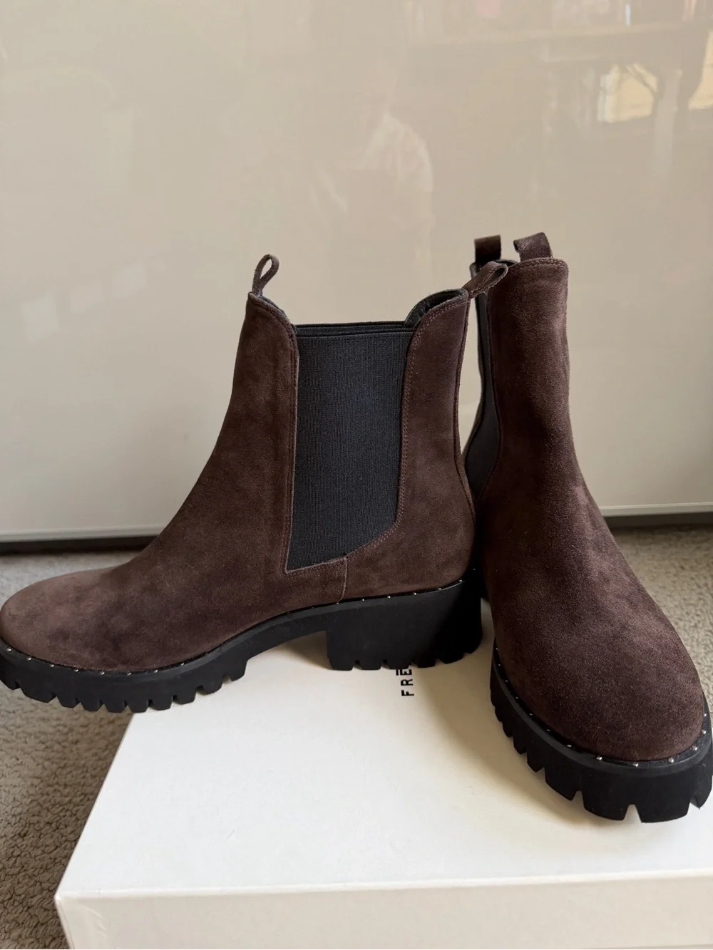 Freda Salvador Brooke Boot, Espresso Suede, 8.5, NWB - Picture 3 of 8